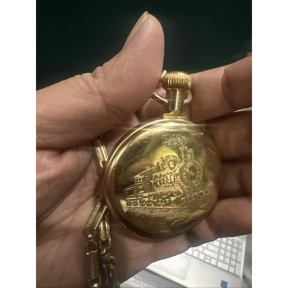 Working Vintage WESTCLOX Train Pocket Unisex Watch RUNS AND KEEPS TIME 50mm